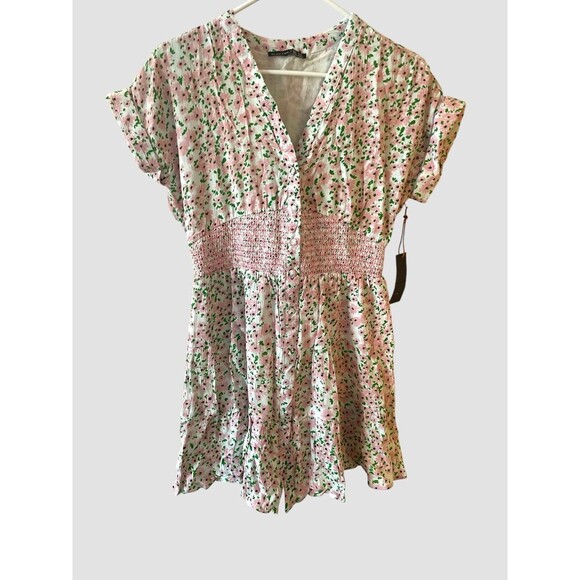 Black Tape Floral Smocked Summer Dress Women’s Size Small Petite NWT - Picture 4 of 10